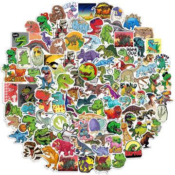 Qtl Stickers 200Pcs Cute Dinosaur Stickers For Kids 2-4 Dino Stickers Dinosaur For Water Bottle Stickers For Boys Waterproof Sti