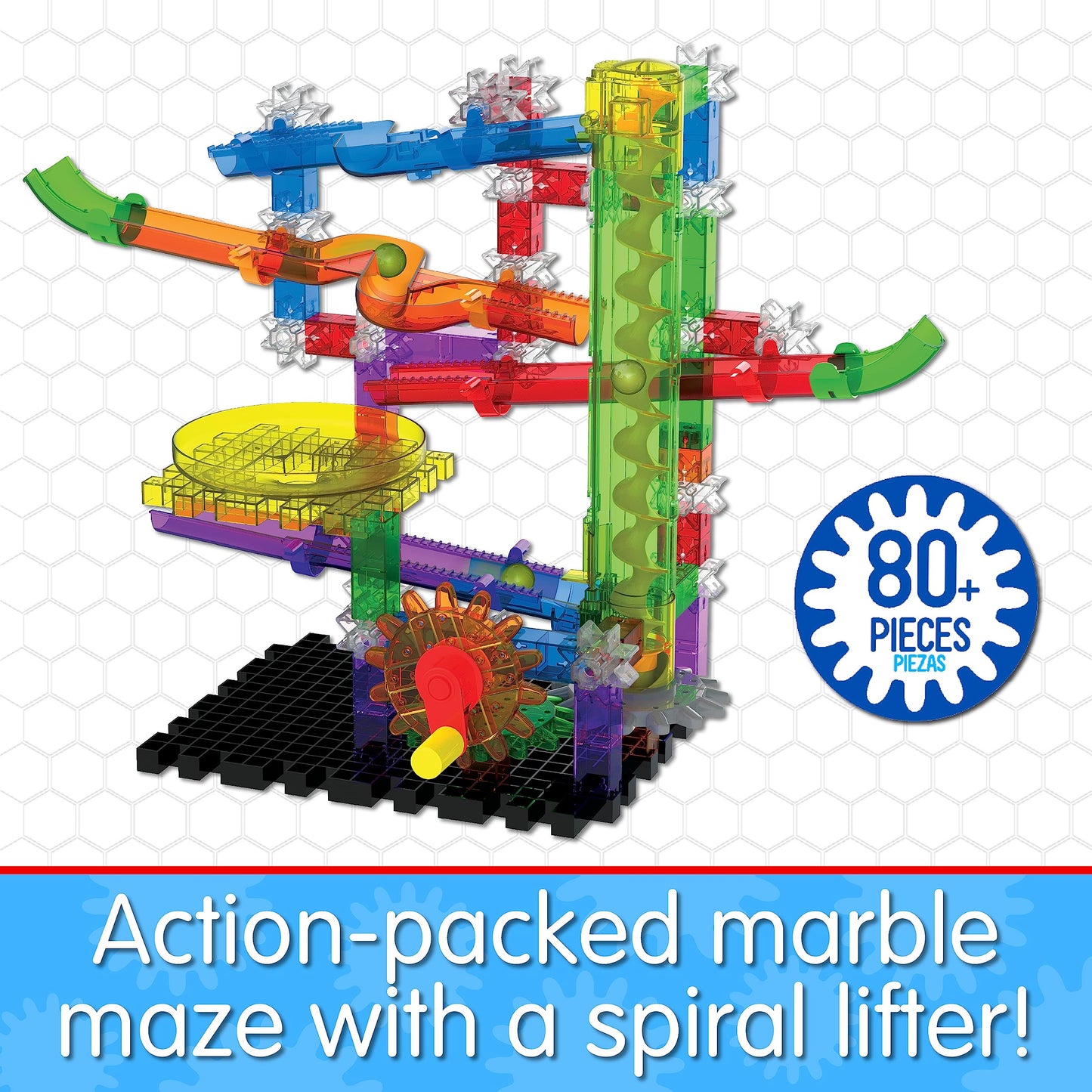The Learning Journey: Techno Gears Marble Mania Zoomerang 2.0 - Stem Construction Set – Award Winning Learning Toys & Gifts For Children Ages 6-12 Years (80+ Pieces)