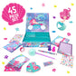 GirlZone Mermaid Stationery Gift Set, 45-Piece Letter Writing Kit, Paper, White - Perfect for Girls 9-12, Valentine's & Easter Gifts