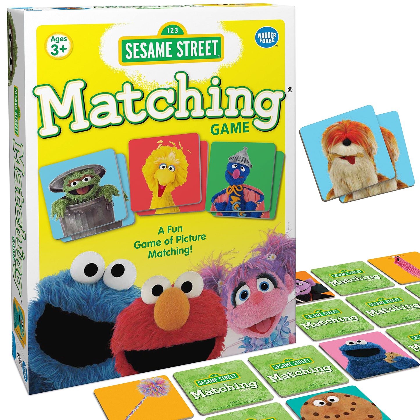 Wonder Forge Sesame Street Matching Game for Kids Ages 3-5 | Cardboard | Fun Memory Game with Beloved Characters | Model 60001744