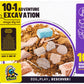 Adventure Club By Anker Play Products, 10 In 1 Treasure Excavation Kit - Kid'S Fossil Treasure Play Set - Children'S Discovery E