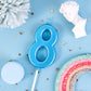PHD CAKE 2.76 Inch Modern Blue 8 Number Birthday Candles, Blue Number Candles, Cake Number Candles, Party Celebration