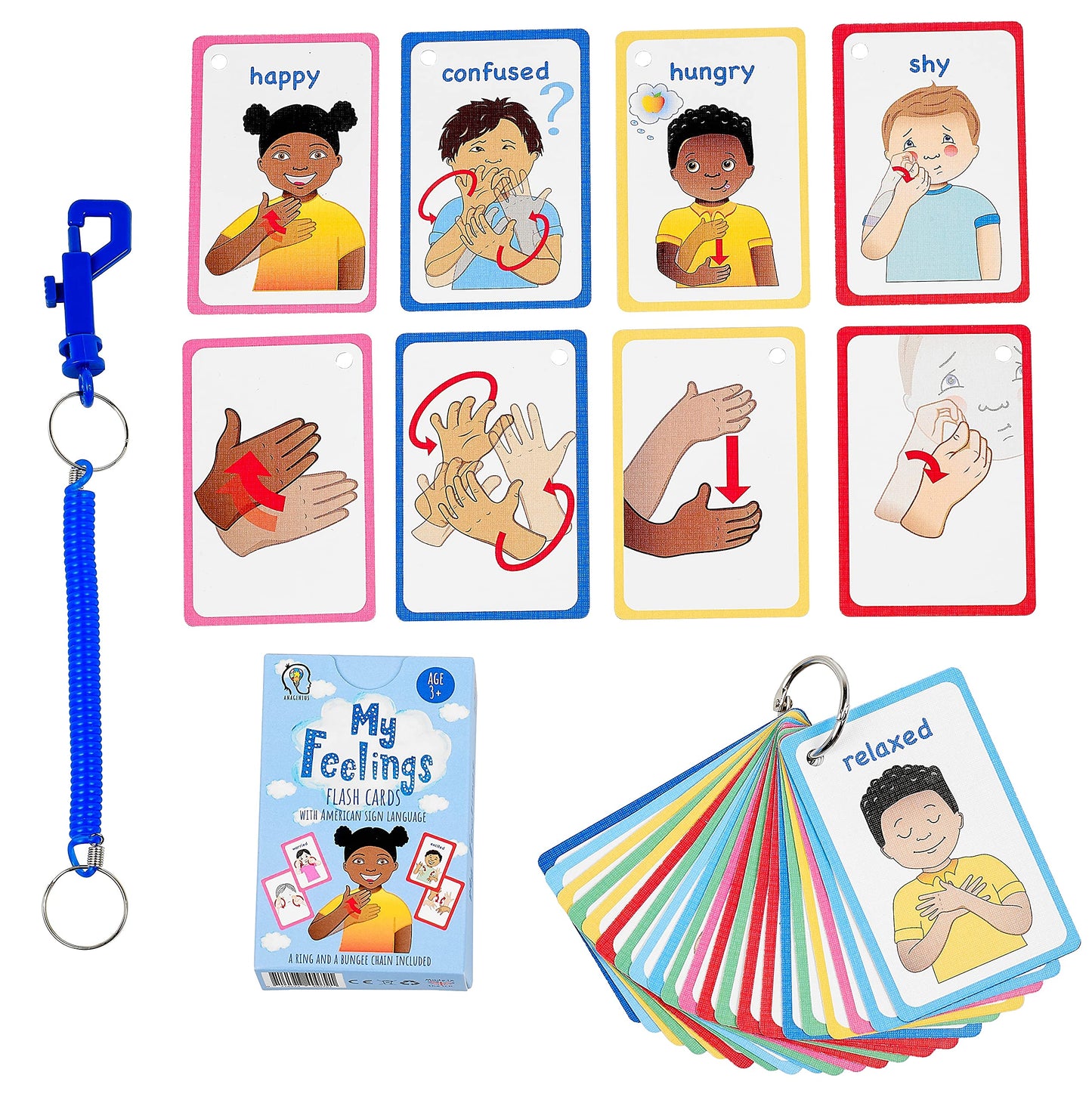 My Feelings And Emotions Asl Cards For Speech Delay Non-Verbal Or Deaf Children. 27 Visual Aid Cards, Developing Empathy And Soc