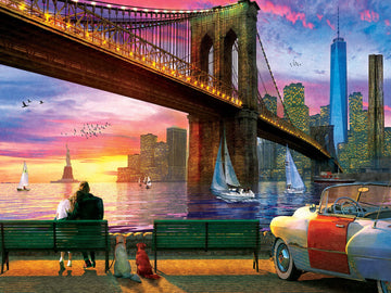 Masterpieces 550 Piece Jigsaw Puzzle For Adults, Family, Or Kids - New York Romance - 18''X24''
