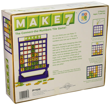 Make 7 - The Connect-The-Numbers Tile Game By Pressman Multi Color, 5''