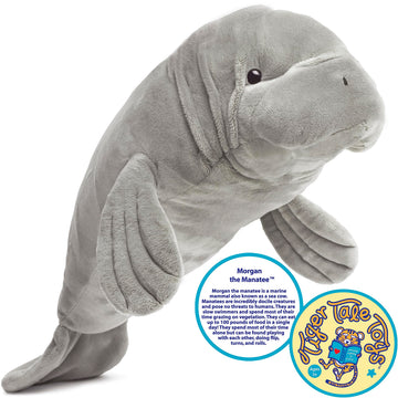 TigerHart 21 Inch Stuffed Animal Plush Manatee - Multicolor, Soft Polyester, Model 00760625606987