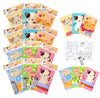 TINYMILLS Cats and Kittens Coloring Books for Kids with 12 Coloring Books and 48 Crayons, Cat Birthday Party Favors, Favor Bag F