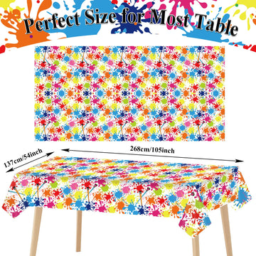 gisgfim 3 Pcs Art Paint Tablecloth Party Supplies Art Theme Birthday Party Decorations Creative Artist Painting Party Table Cove