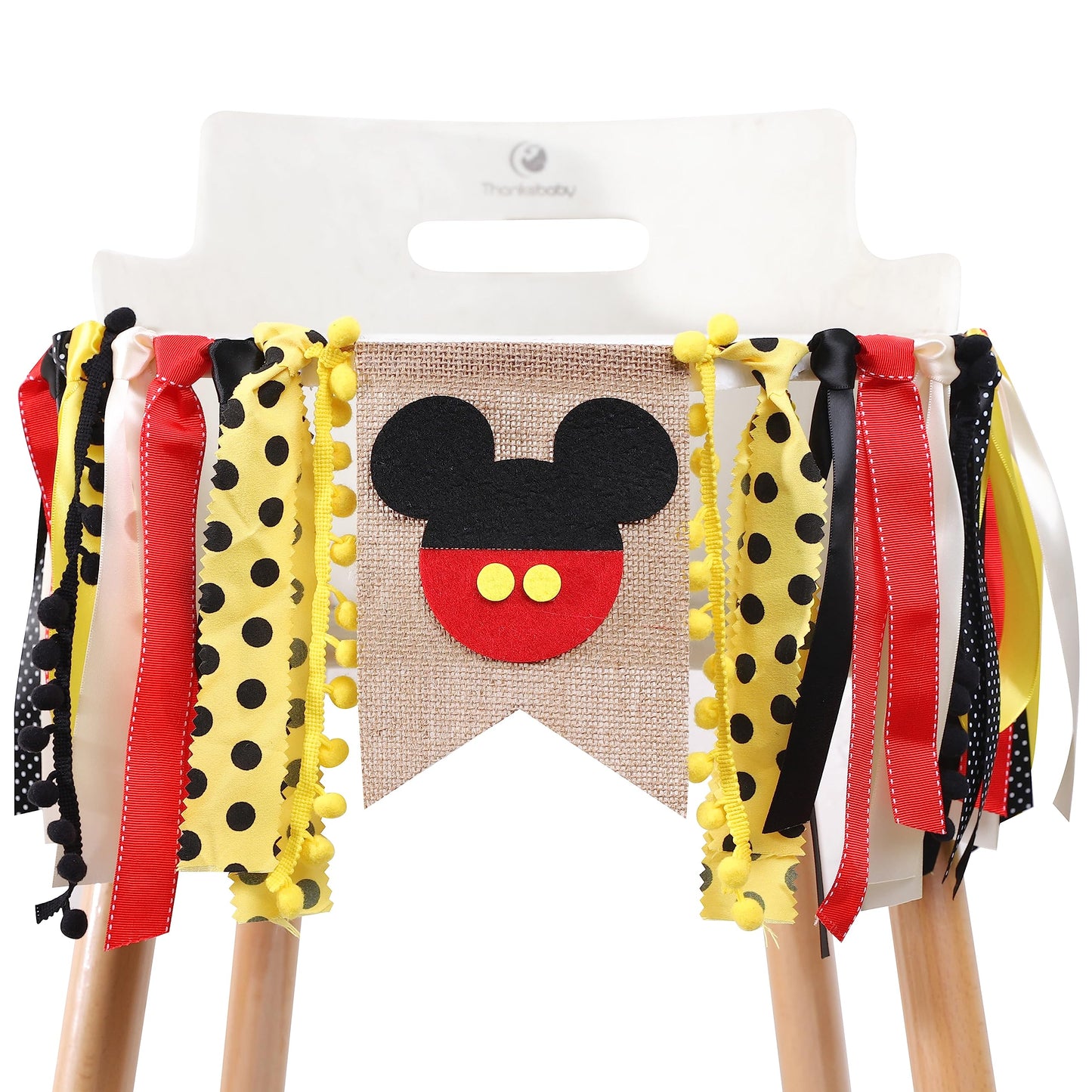 Mickey Mouse High Chair Banner - Mickey Mouse Birthday Decorations Boy,Mickey Party First Birthday Highchair,Mickey Mouse High C