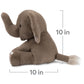 GUND Chai Elephant Plush  enhanced Stuffed Animal for Ages 1 and Up  Gray  10