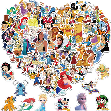Water Bottle Stickers For Kids,100Pcs Cute Cartoon Character Stickers,Dovipta Vinyl Waterproof Stickers For Water Bottle Skatebo