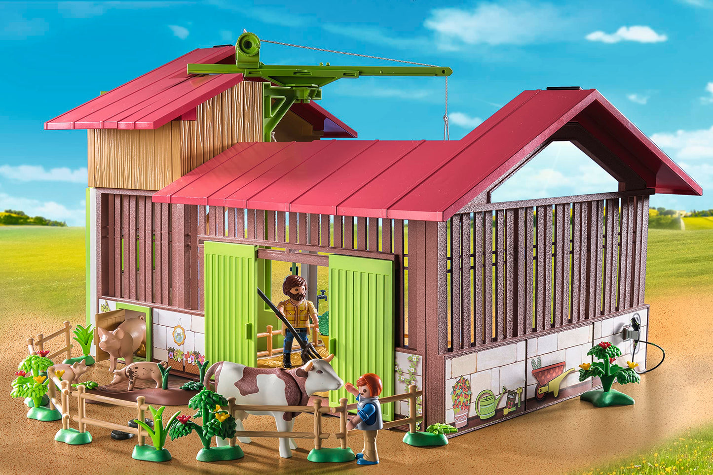 Playmobil Large Farm Playset - Multicolor Plastic Model 71304 for Creative Play