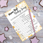 Baby Mad Libs, Baby Shower Game, Gender Reveal Party Supplies,Honeycomb Bumble Bee Party Decorations,- 30 Game Cards (Bb013-Yx12
