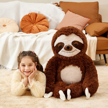 Ikasa Giant Sloth Stuffed Animal Hanging Three Toed 30' Plush Toy,Large Big Jumbo Soft Toys,Huge Size Cute Fluffy Plushy Plushie,Gifts For Kids