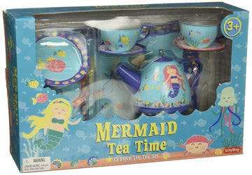 Schylling Mermaid Tin Tea Set