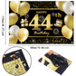 IMISI 44th Birthday Banner - Gold Polyester Decorations for Men’s Party