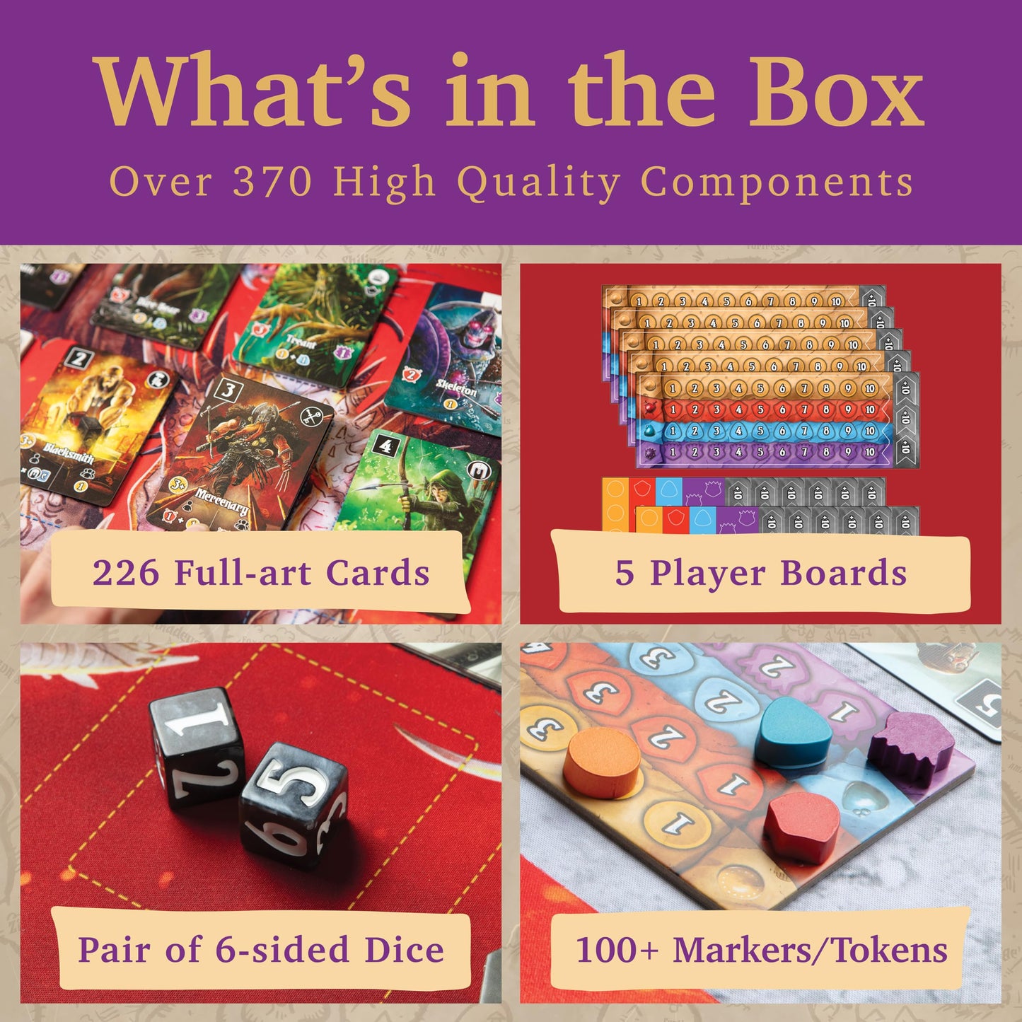 Daily Magic Games Valeria Card Kingdoms Board Game - Strategy, Resource Management, Ages 10+, 1-5 Players, Multicolor, Model DMGVCK101