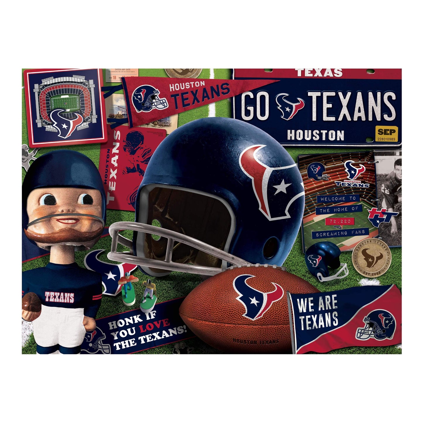 Youthefan Nfl Houston Texans Retro Series Puzzle - 500 Pieces