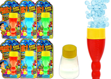 JA-RU Grab a Bubble Storm Touchable Bubbles Blowing Toy (6 Pack) I Hundred of Touching Bubbles Soap Solution Toy Favors I Party 