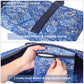 GUSTARIA Mahjong Bag - Soft Cloth Case with Two Wrappers, Blue Printed Design