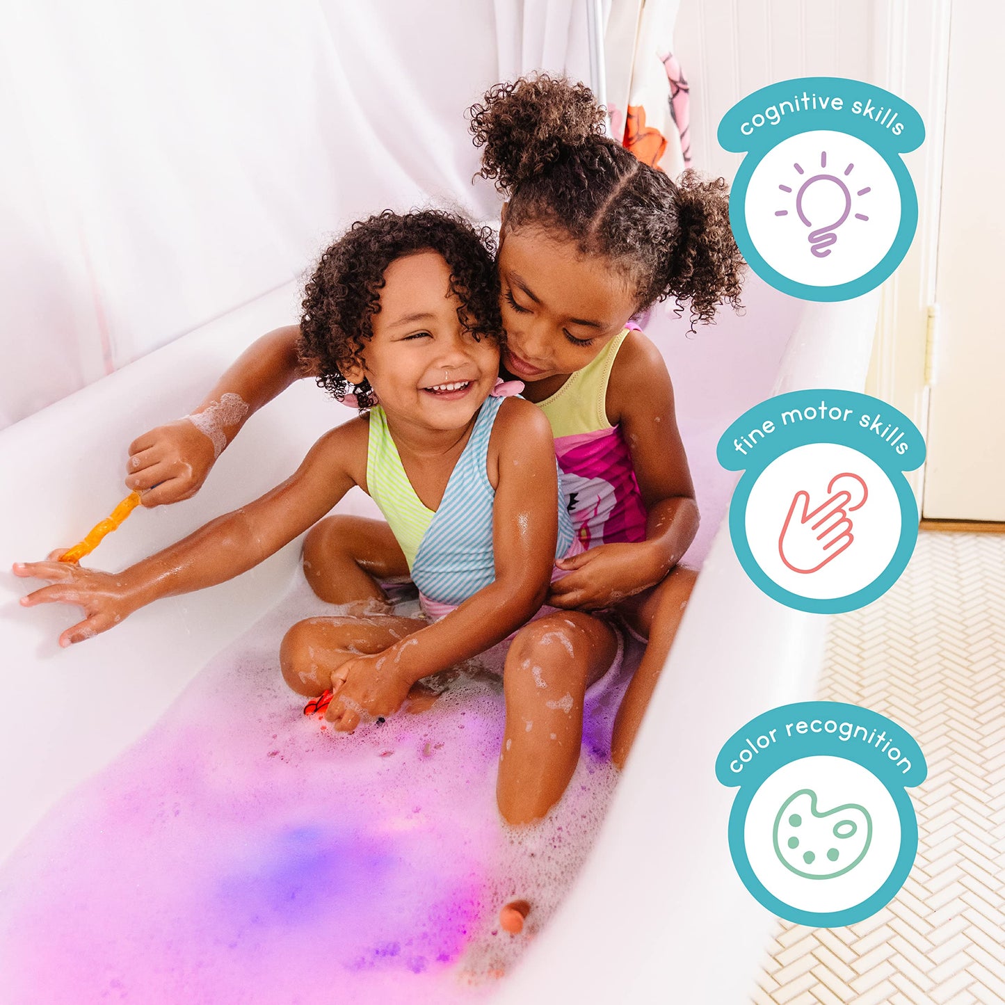Glo Pals X Sesame Street Water-Activated Light-Up Cubes For Sensory Play (Abby Cadabby - Pink & Purple)