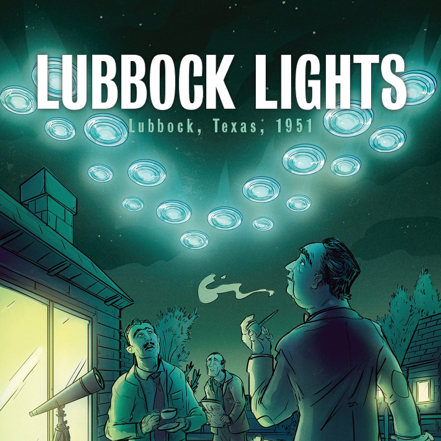 Plexity Labs Ufo Tops - Lubbock Lights - Metal Spinning Top (Black Titanium.)