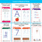 THINK2MASTER Premium Laminated Alphabet & Sight Words Flash Cards, PreK & Kindergarten, Multicolor, Model Read-001, Includes Dry Erase Markers