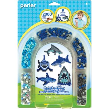 Perler Bead Shark Fuse Bead Activity Kit for Kids Crafts, 2004 pcs , Sharks , Small