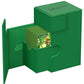 Ultimate Guard Flip 'N' Tray 80+, Deck Case For 80 Double-Sleeved Tcg Cards + Dice Tray, Green, Independent Magnetic Closure & M