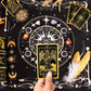 78 Tarot Cards With Guidebook - Tarot Deck Gift Set With Tarot Cloth & Holder, Chakra Stones & More, Black Tarot Cards Deck Fort