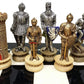 HPL Medieval Times Chess Set - Gold and Silver Armored Warrior Knights - Model 43227-1572 - Resin Pieces - No Board Included