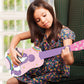 Lexibook, Unicorn, My First Guitar Unicorn For Children, 6 Nylon Strings, 21'' Long, Guide Included, Pink/Purple, K200Uni