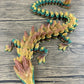Munnygrubbers - Xl 26' Crystal Dragon Fidget Toy - Heavy Duty - 3D Printed Flexible Articulating Dragon Plastic Collectible Figurine - Surprise Egg Compatible - (Autumn Dragon)