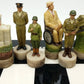 World War 2 WW2 Set of Chess Men Pieces Hand Painted - NO Board