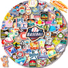 Wakemoodei Baseball Stickers 200 Pcs Baseball Sports Stickers For Water Bottles, Baseball Helmet Stickers Vinyl Waterproof Baseb