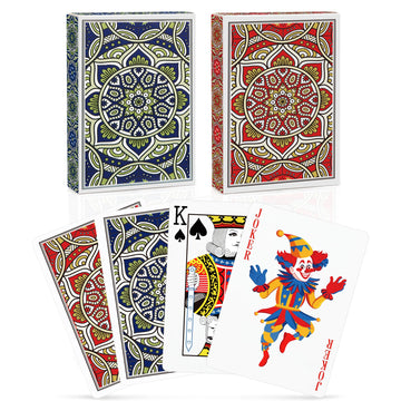 Metsyth Playing Cards 2 Pack Deck Of Cards,Standard Poker Cards Professional Set,Fun Card Games For Adults,Easy Shuffle Unique D
