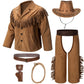 Kaipute Cowboy Costume Kids Jacket Pants For Boys Girls Western Role Play Halloween Party Cosplay 9-10 Years