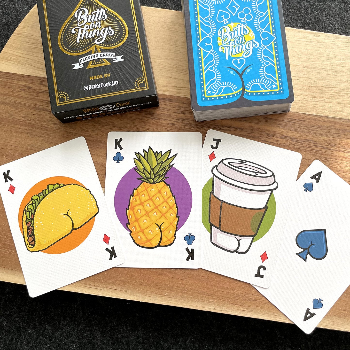 Butts On Things: Designer Playing Cards (Poker Deck) By Brian Cook Art