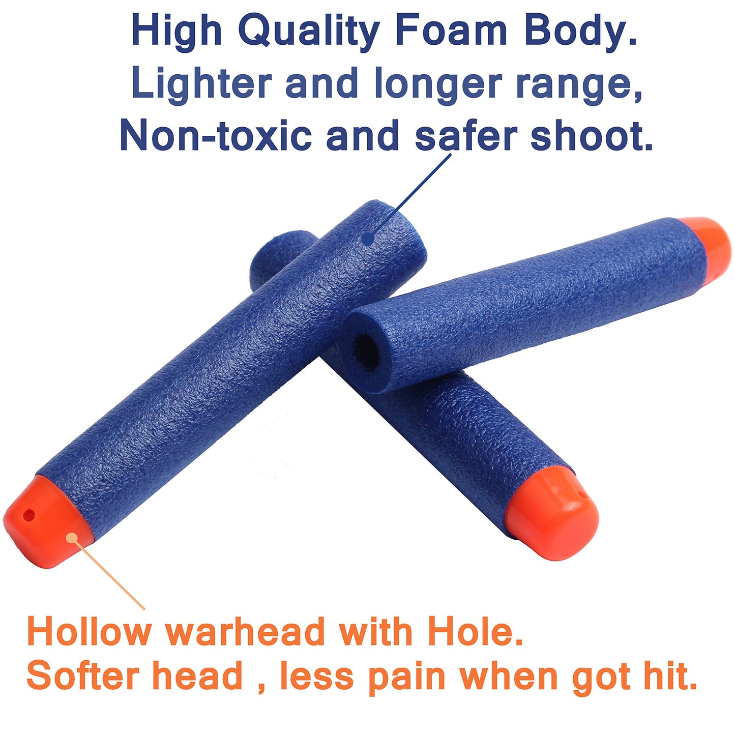 AMOSTING Nerf project pieces Refill Darts 1000PCS Bulk project pieces Pack for Nerf N-Strike advanced 2.0 Series - Compatible with All advanced Blasters Blue