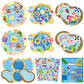 Cy2Side Summer Pool Sticker Scene - 12 Set Make A Pool Scene Art Craft With Swimming Ring For Kids Make Your Own Swimming Sticker Art Craft Diy Summer Party Games Classroom Fun Activities