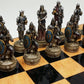 HPL Skeleton Slayer Fantasy Gothic Skull Chess Men Set - NO Board