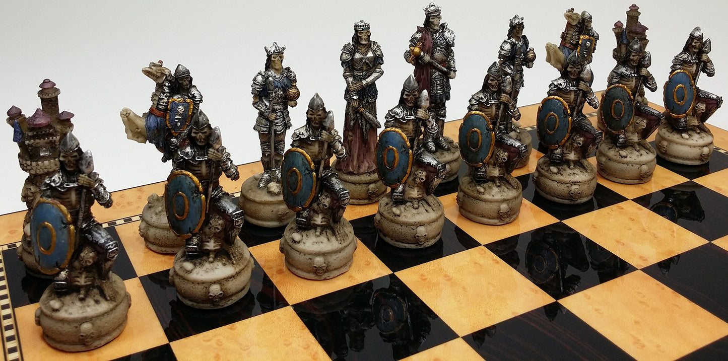 HPL Skeleton Slayer Fantasy Gothic Skull Chess Men Set - NO Board