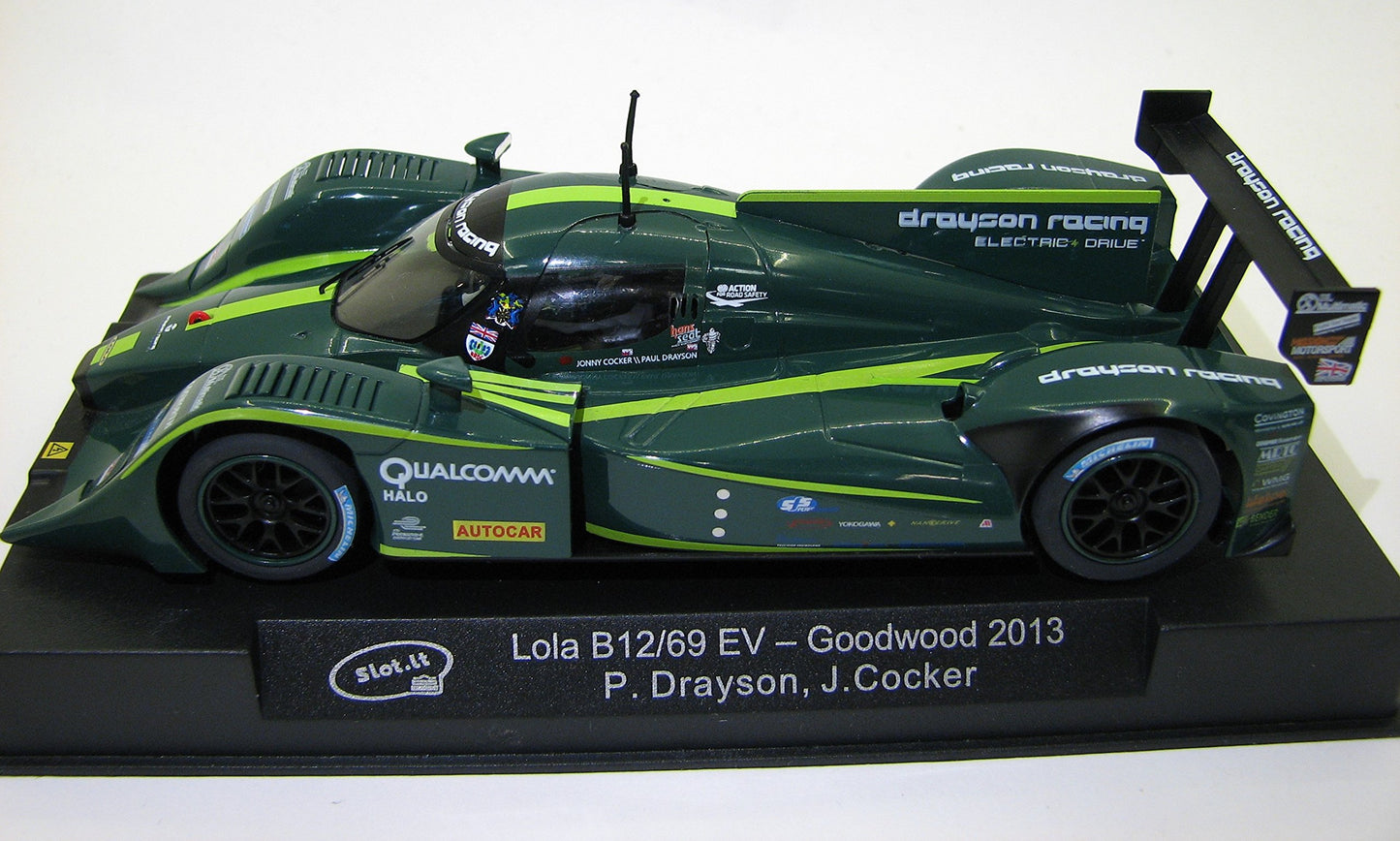 Slot.It Lola B12/69 EV Slot Car - Goodwood 2013, 1:32 Scale, Plastic, Model SICA22E