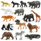 15 Wild Animal Figurines for Kids  Plastic Safari Animal Toys Tiny Portable Jungle Creature Figures Playset Montessori Toys Educational Game for Homeschool Preschool Toddler Kids