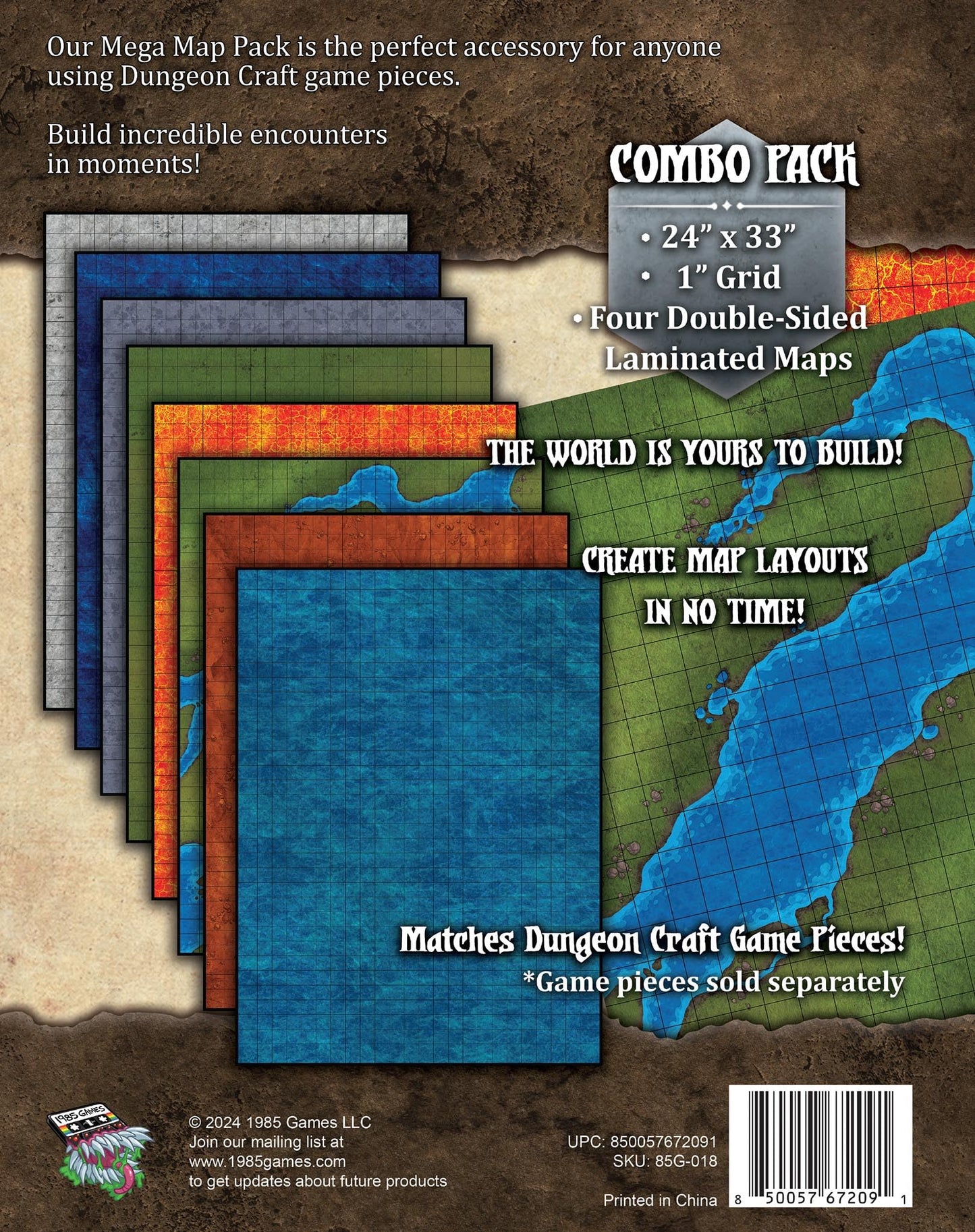 Dungeon Craft Rpg & Dnd Starter Set - Maps Essentials Kit - Set Of 4 - Expedition