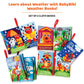 Cloth Books For Babies Weather Themed- Soft Baby Books Features Characters About Weather - Soft Baby Toys For Learning And Brain