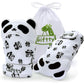 Giftty Baby Teething Mitten Panda Hand Teether Soothing Glove Wearable Teething Toy With Crinkle Sound, Multi Textured For Infan