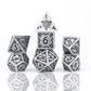 Rpg Dice Set (7): Illusory Metal - Silver