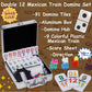 Smilejoy Double 12 Colorful Number Dot Dominoes, Mexican Train Domino Game Double Twelve Domino Set With Aluminum Case, 91 Tiles