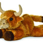 Aurora Adorable Mini Flopsie Toro Stuffed Animal - Playful Ease - Timeless Companions - Brown 8 Inches